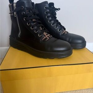 Fendi Black and Brown Men's Boots